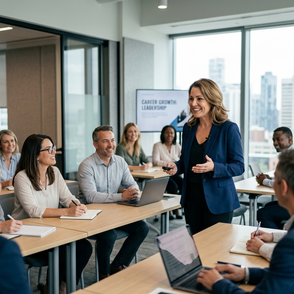 Professional trainer conducting a session
